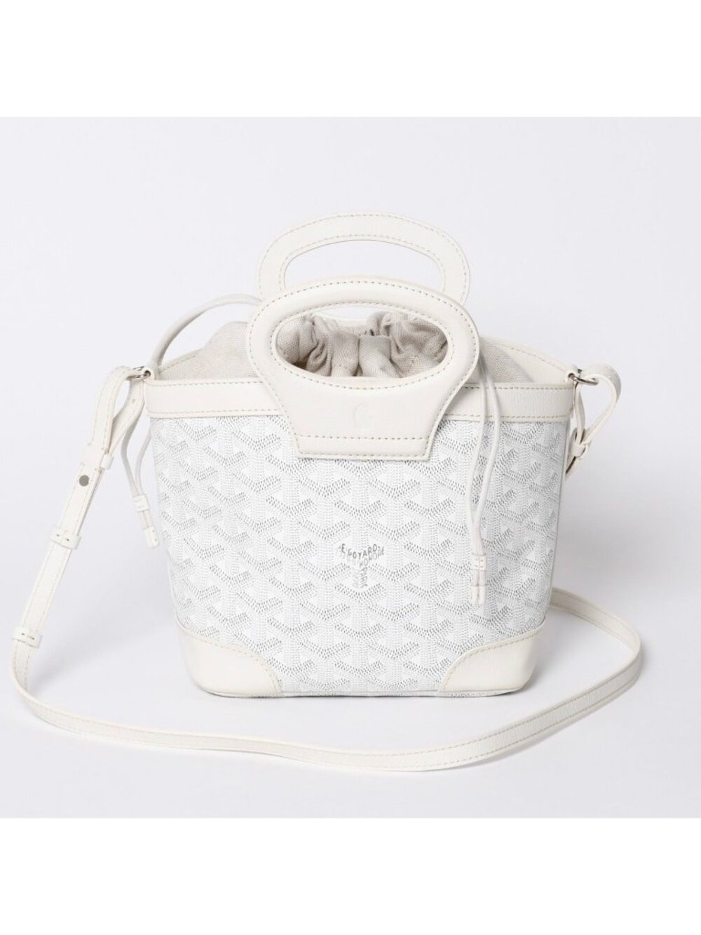 Goyard Limited Handbag Beluga Mini Orange Leather White